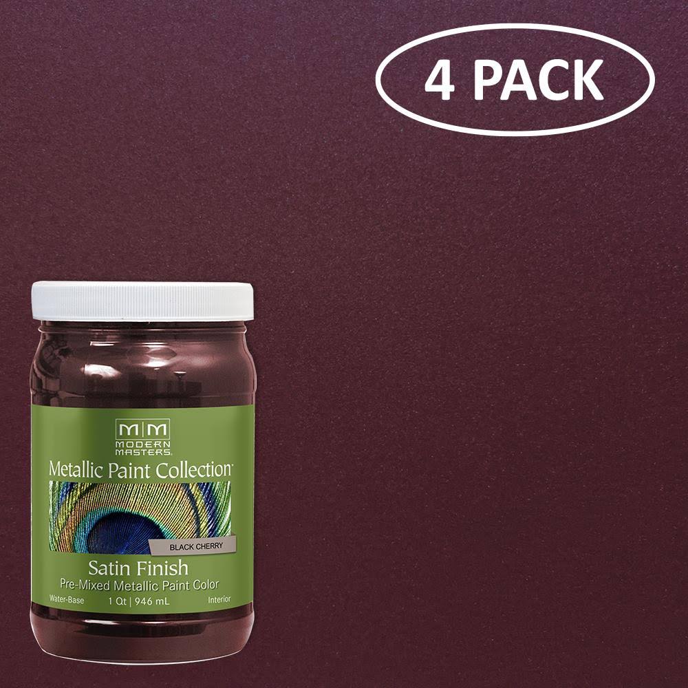 Satin Black Cherry Metallic Paint, 32 oz. (4 Pack) J975197