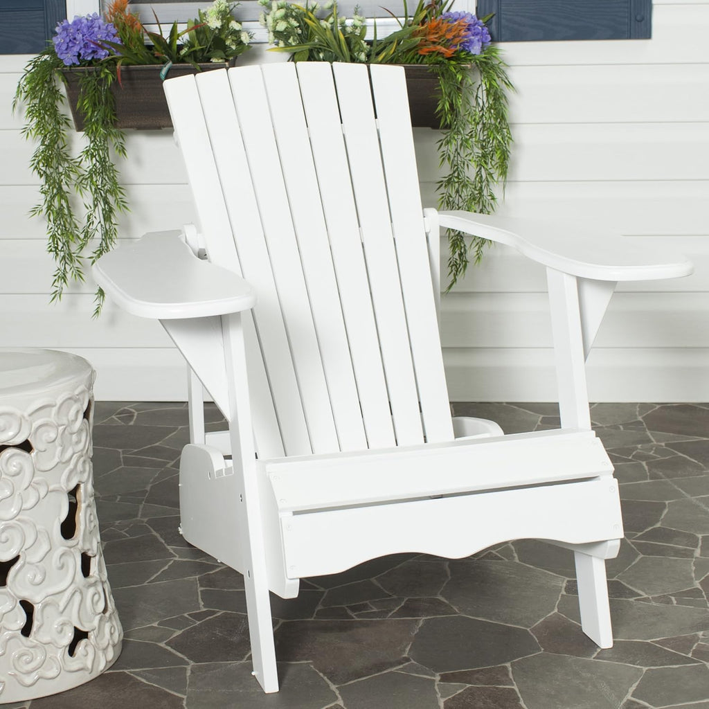 White Acacia Wood Adirondack Chair D3757