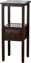 Brown Mahogany Acacia Wood Accent Table, Pack of 2 Q826