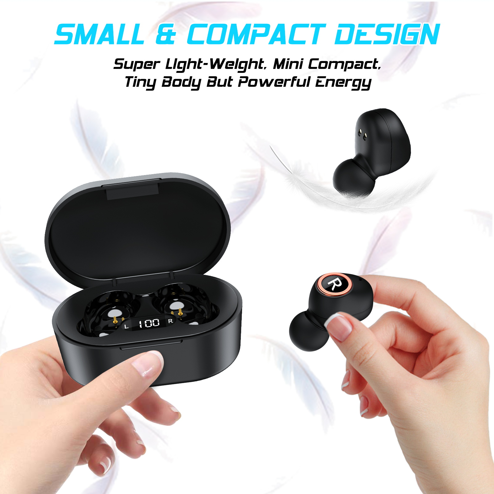 Wireless Earbuds Bluetooth 5.0 with Charging Case W2216