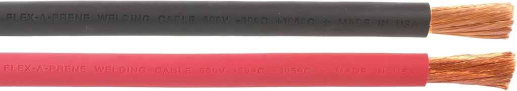 4/0 Gauge AWG Flex-A-Prene Welding/Battery Cable Black & Red 600 V 5 Feet of Each Color B386782