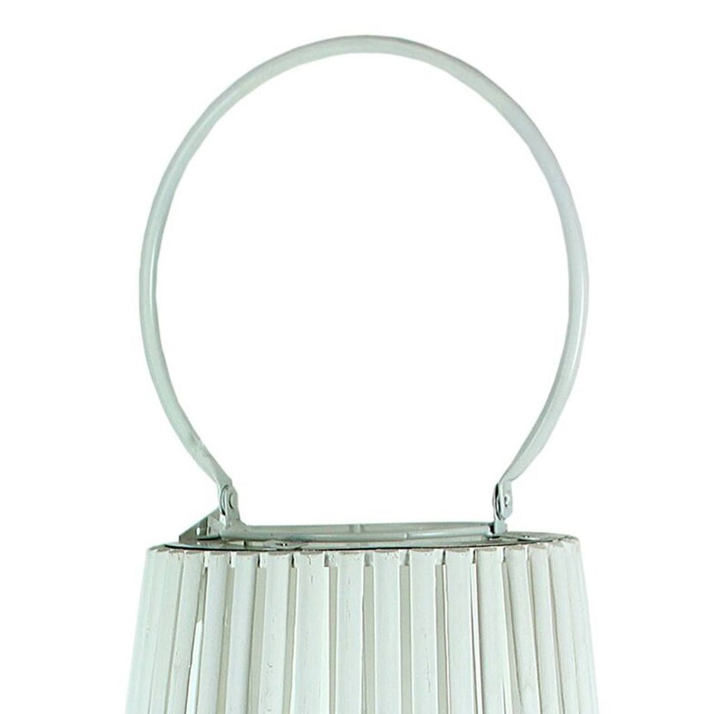 White Large Glass Hurricane Lantern R937637