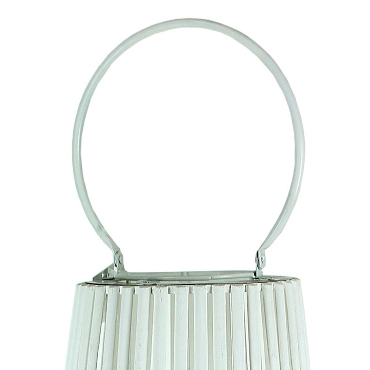 White Large Glass Hurricane Lantern R937637