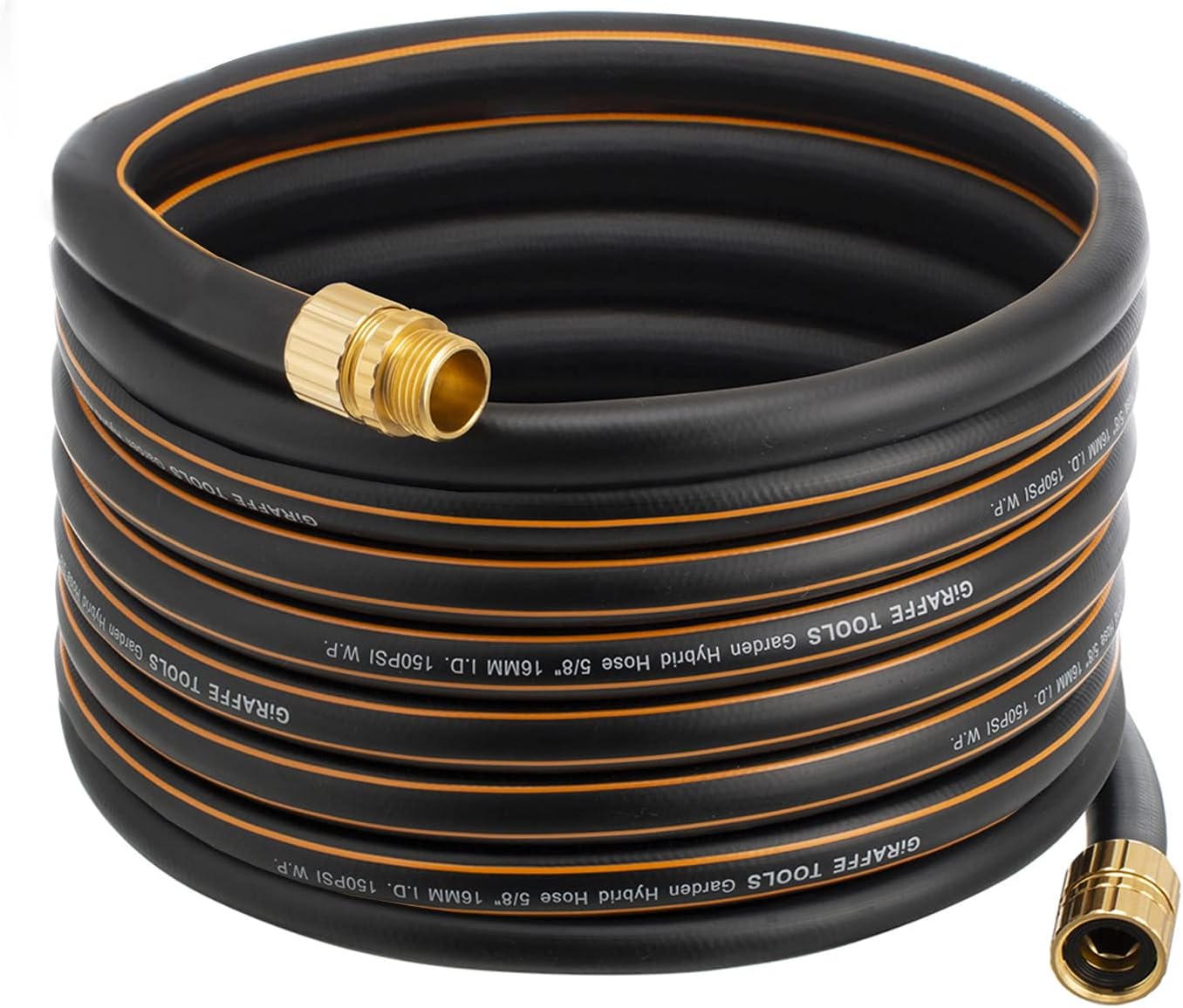 Hybrid Garden Hose 5/8" x 100ft, No Kink, Flexible, Leakproof, Pack of 2 N4109