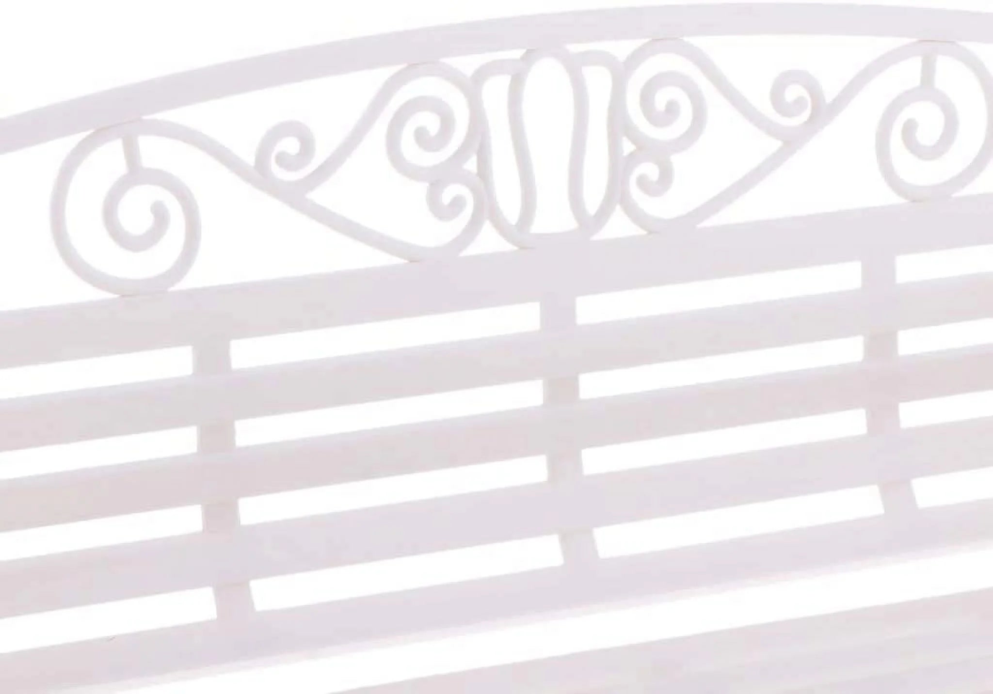 White 1:6 Scale Miniature Garden Patio Bench C448