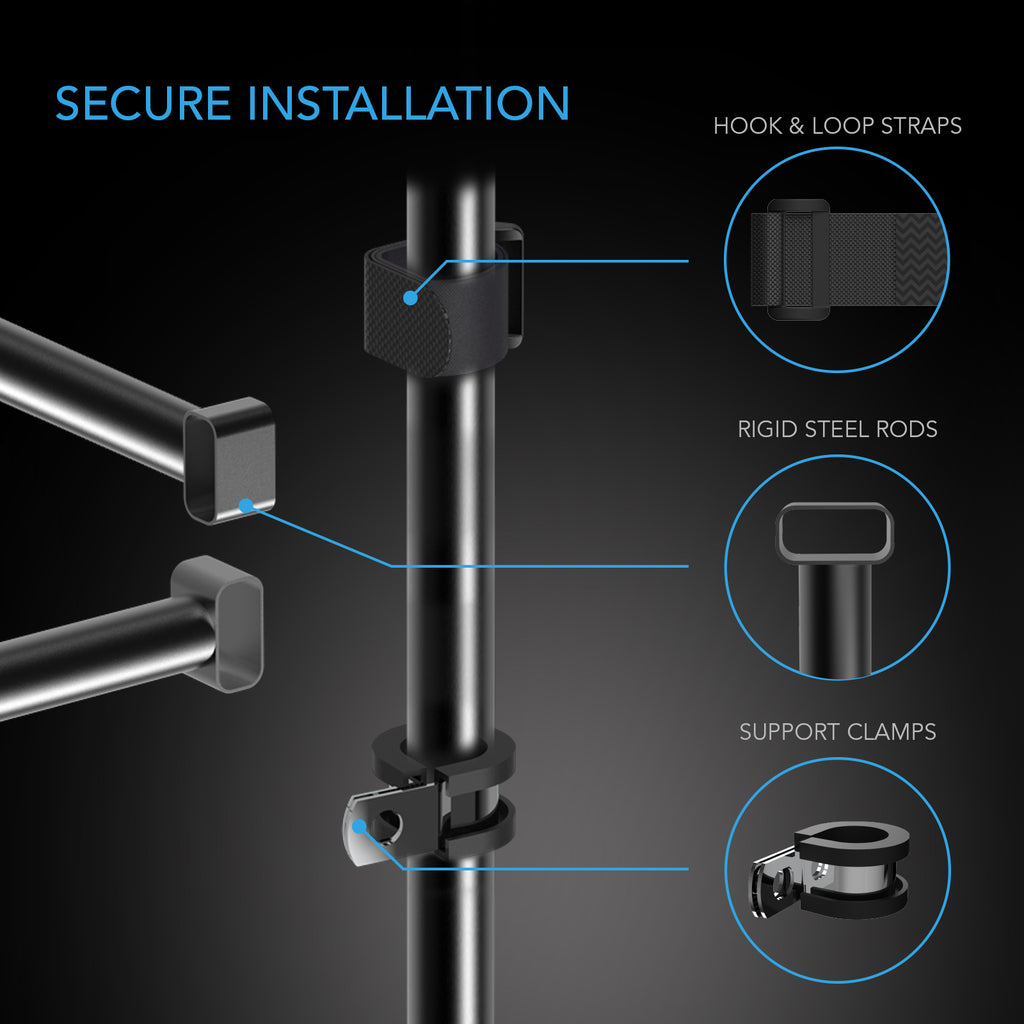 4x4' Steel Mounting Bars for Grow Tents U2088