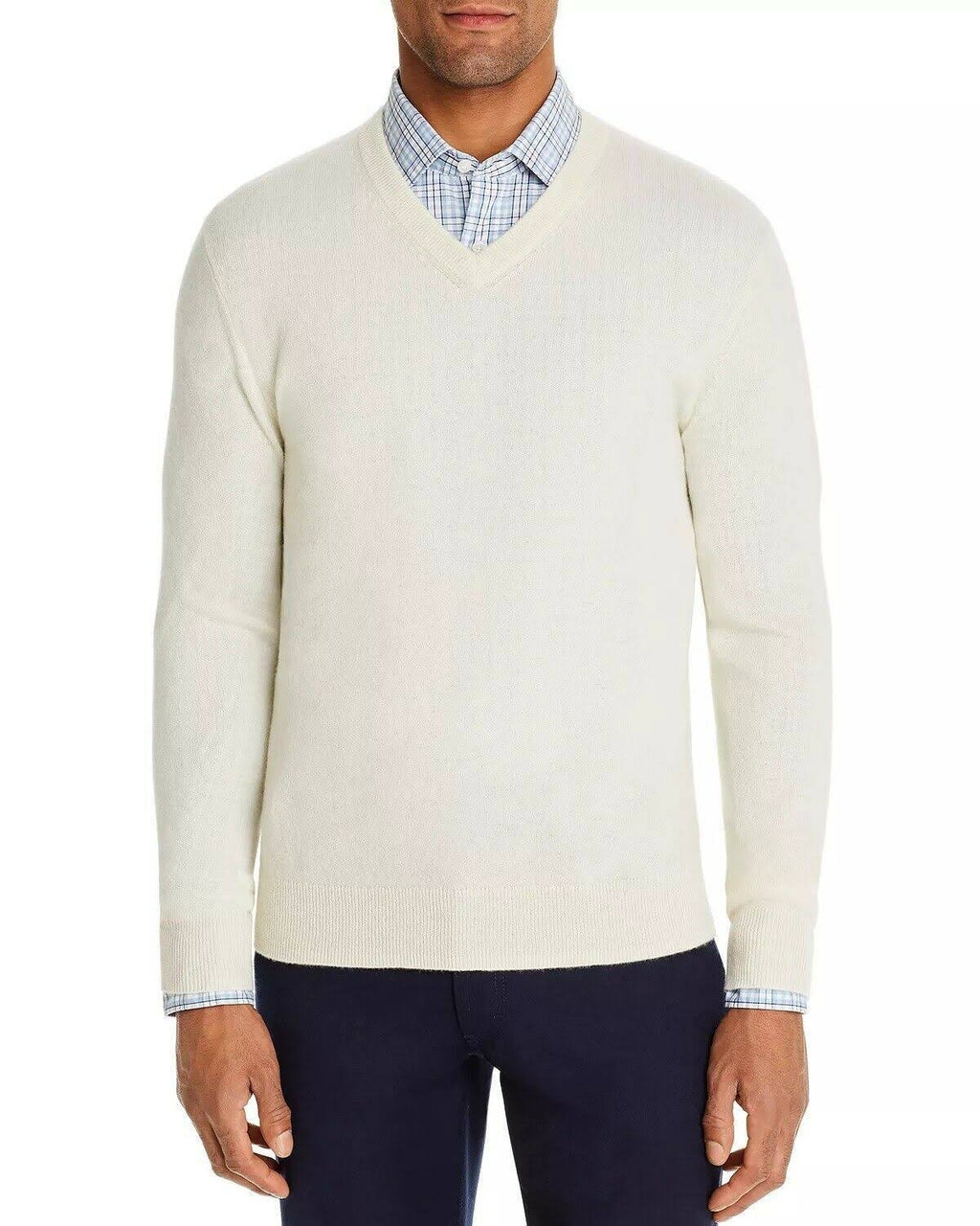Ivory Cashmere V-Neck Sweater W277420