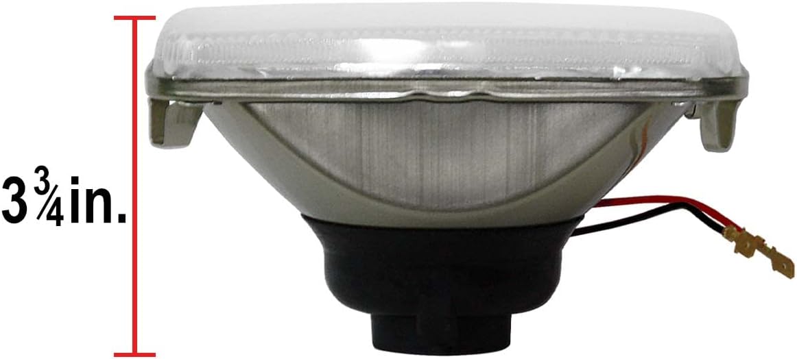 4x6 Rectangular Conversion Headlights Kit Sealed Beam Glass Lights with Halogen High/Low Bulbs 60/55w 9003/H4 Pack of 2 N52699
