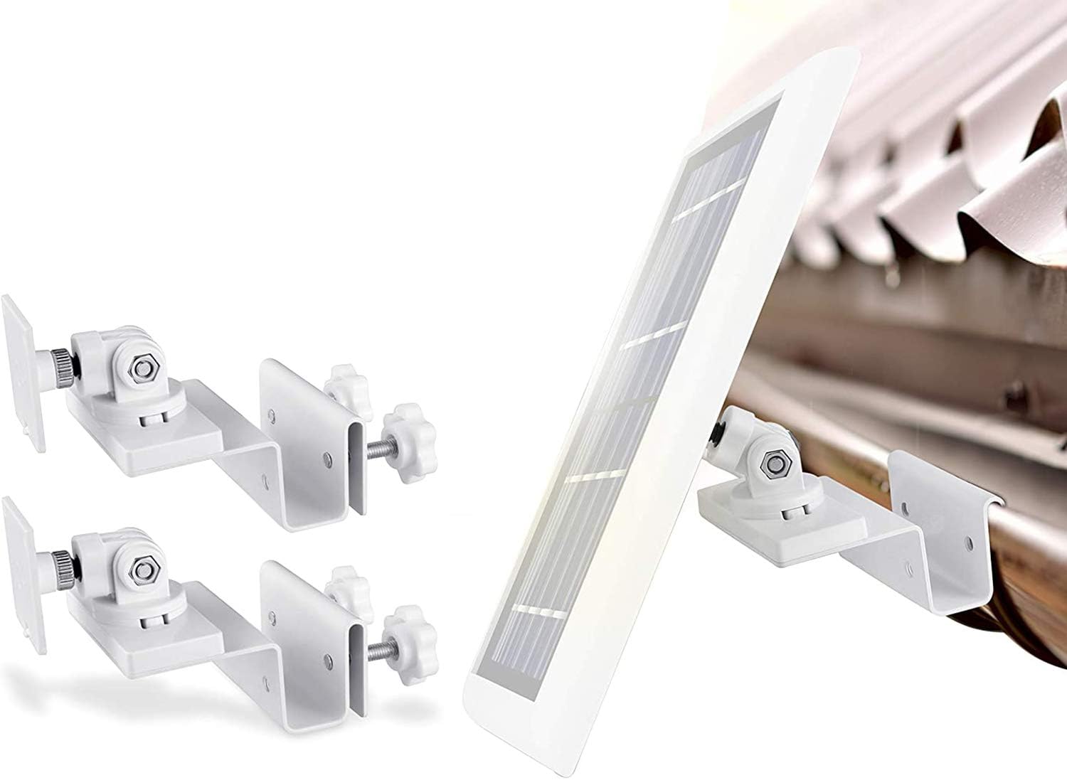 Gutter Mount for Cams & Solar Panels (2 Pack, White) G58084
