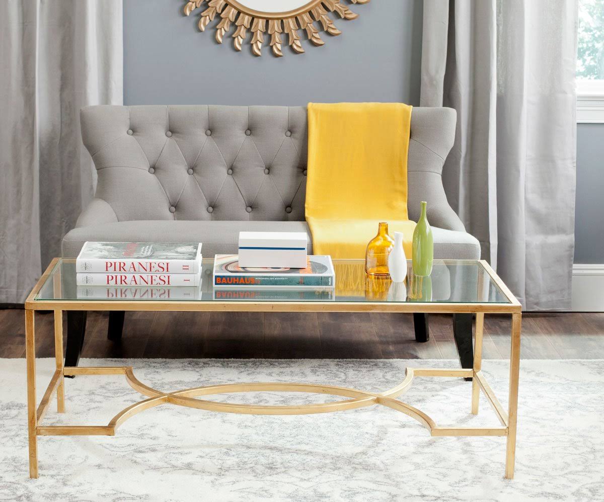Silver/Black Glass Coffee Table E1705