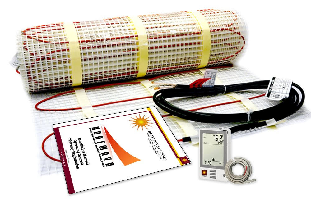 Electric Floor Heat System with Programmable Thermostat 240V H15929