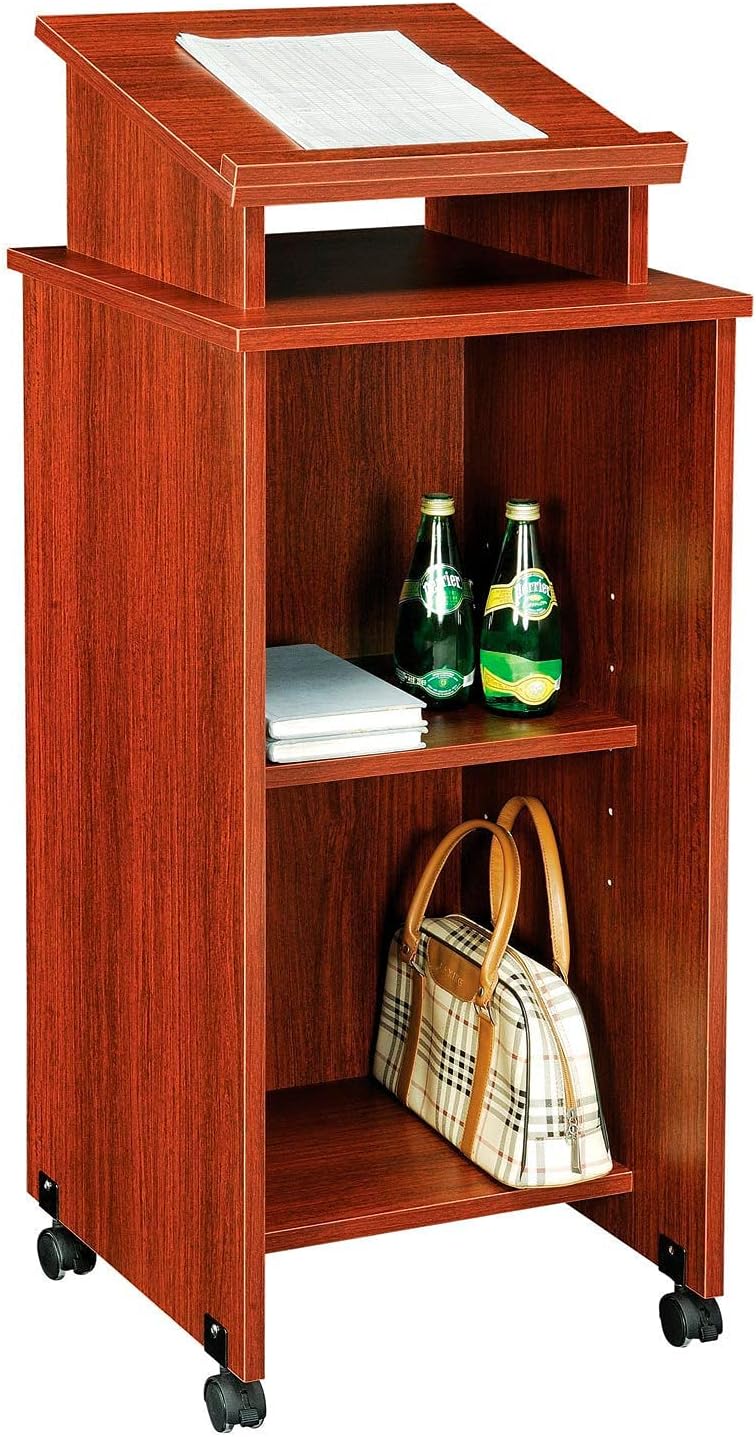 Mahogany Mobile Lectern T557419
