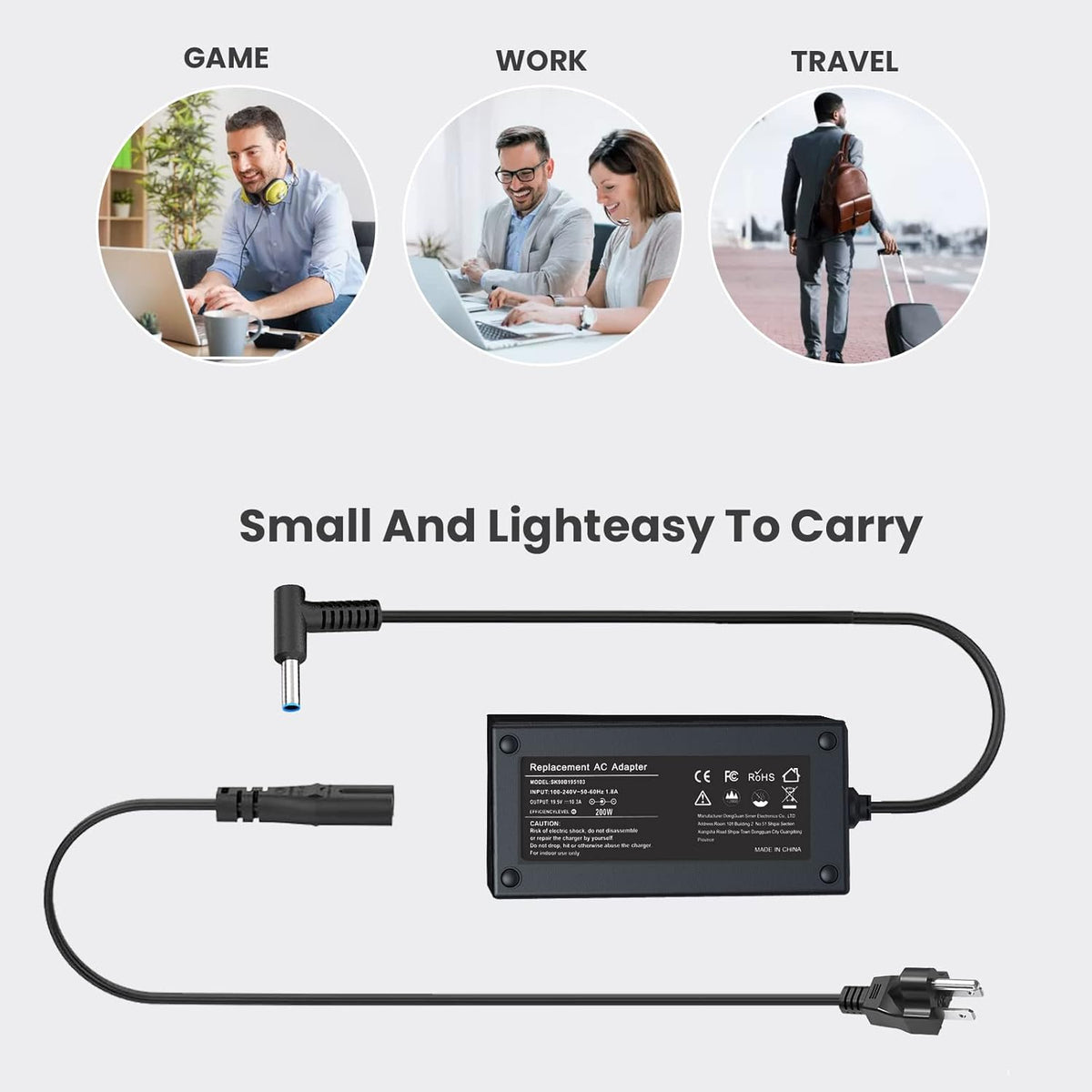 200W AC Adapter Power Charger Pack of 2 N33569