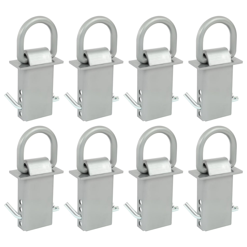 8 Pcs Removable Trailer Stake Pocket Tie Down D Ring Zinc Coated 5400 Lbs Load Limit F86117