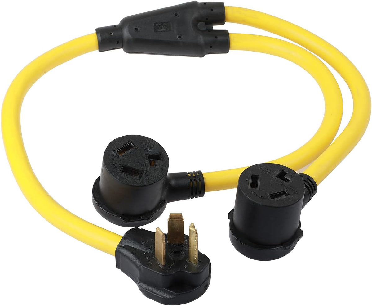3 Prong Dryer Y Split Plug Cord Adapter 30AMP 250 Volt, Pack of 2 I712707