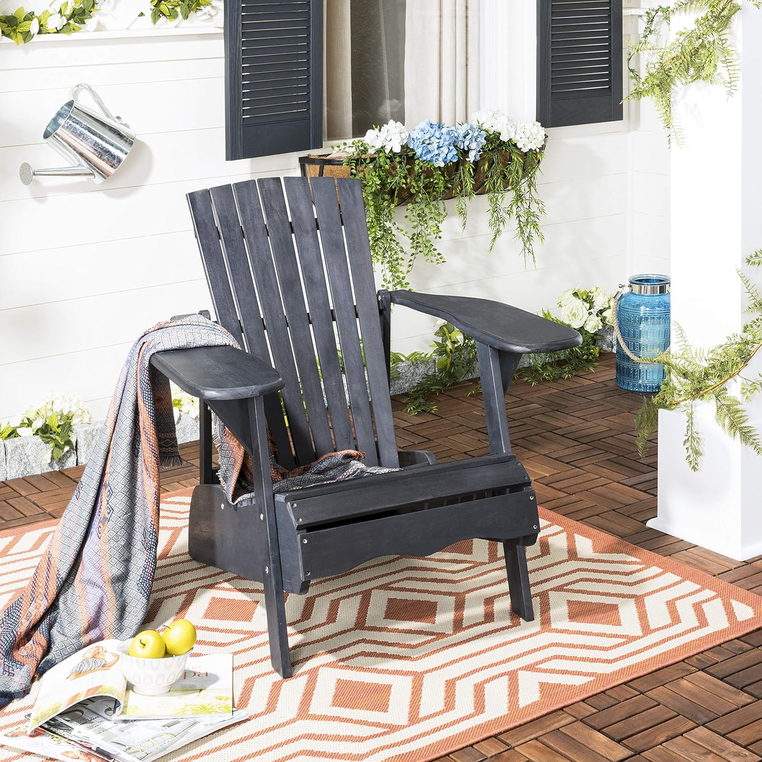 White Acacia Wood Adirondack Chair D3757