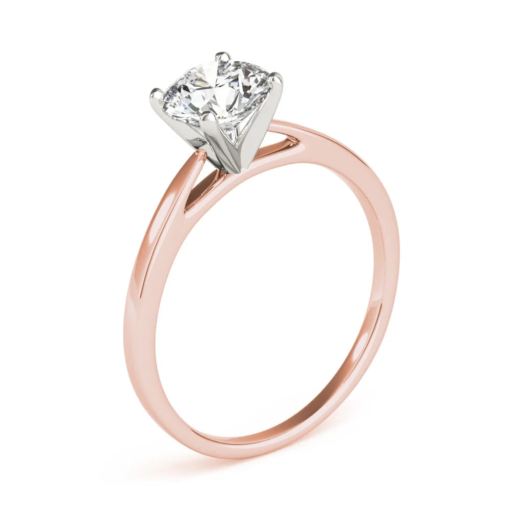 14K Diamond Cathedral Solitaire Engagement Ring J682817