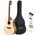Beginner Acoustic Guitar Bundle with Gig Bag Tuner Capo Picks Strap String G336