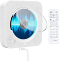 CD Player with Bluetooth, Portable Wall Mountable CD Player with Dust Cover, Home Audio Boombox with Remote Control FM Radio Colorful Light MP3 Headphone Jack AUX Input Output Pack of 2 Q9175