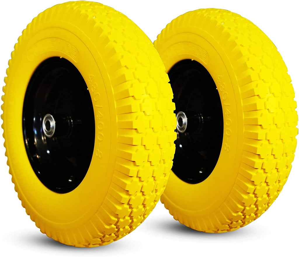 Flat-Free Wheelbarrow Cart Wheels with Ball Bearing G7741