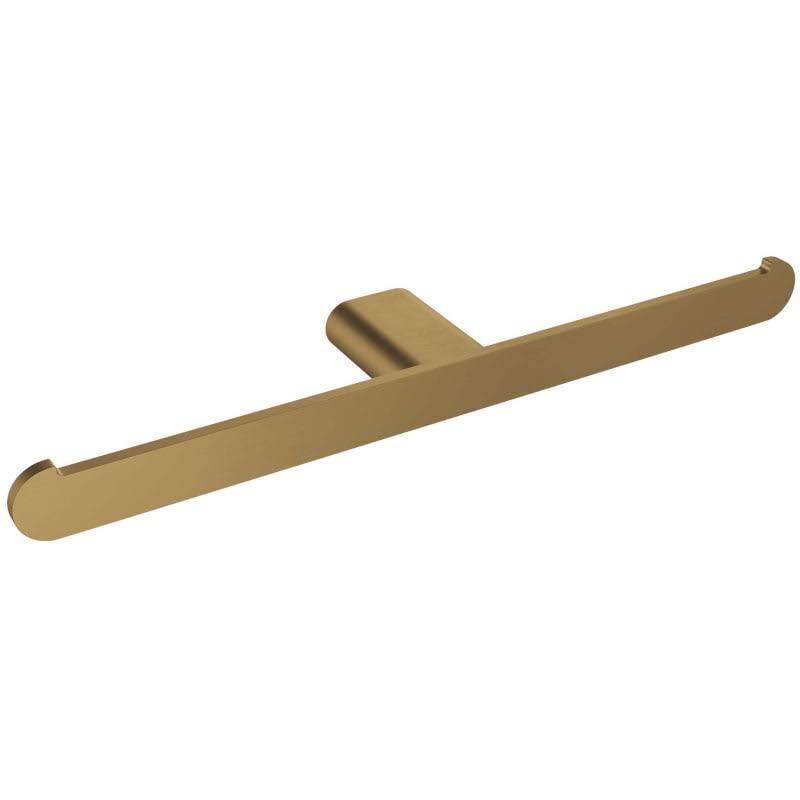 Brushed Gold Dark Double Toilet Paper Holder P504