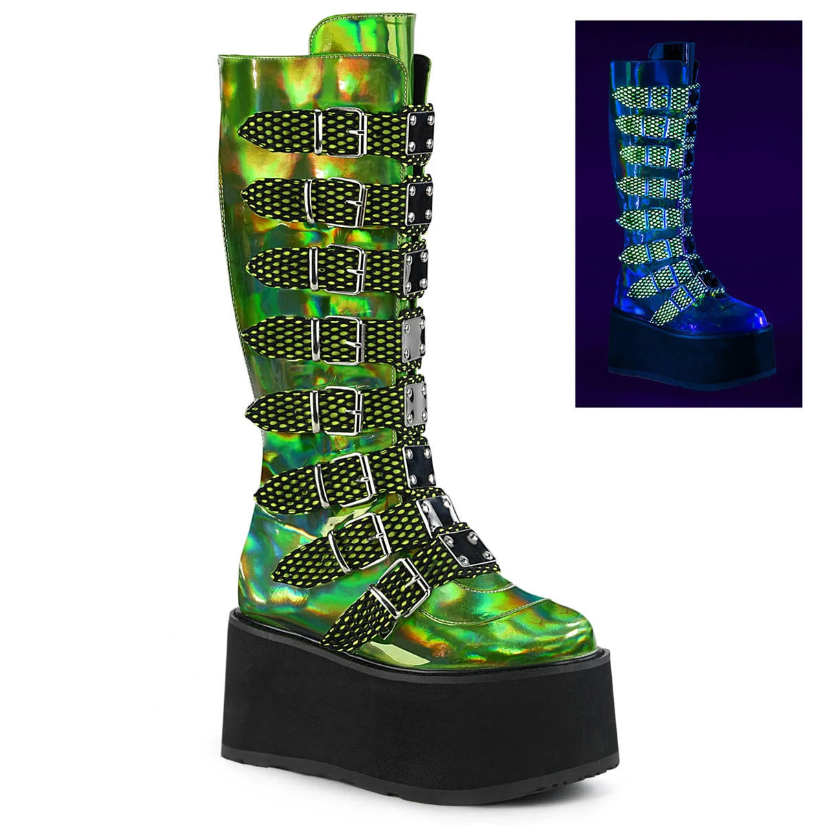 White Vegan Leather Boots Y7136