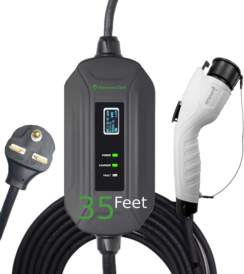 Portable Level 2 Electric Vehicle Charger, 50 Feet, NEMA L6-30P Y861
