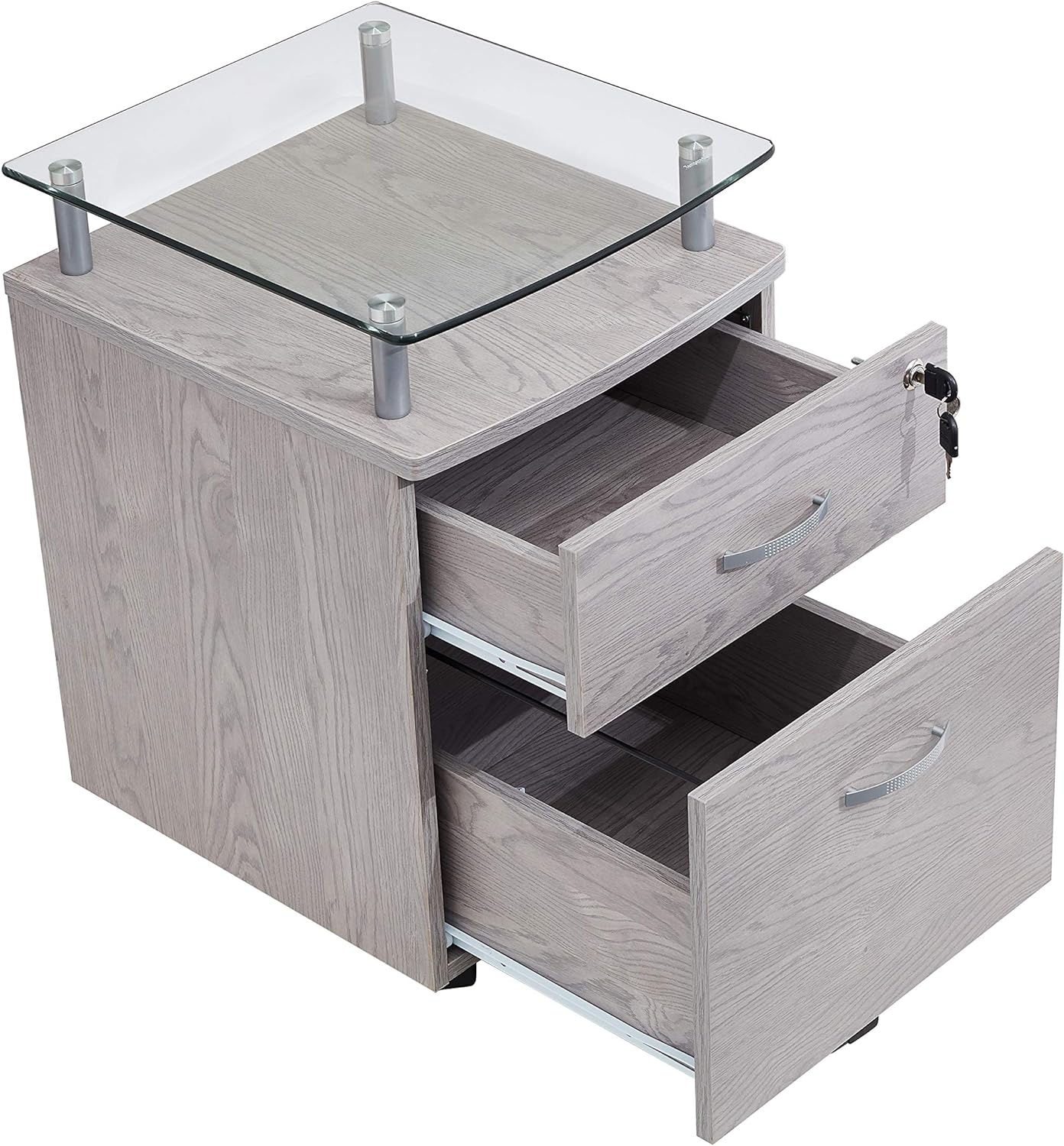 Gray Rolling File Cabinet K271