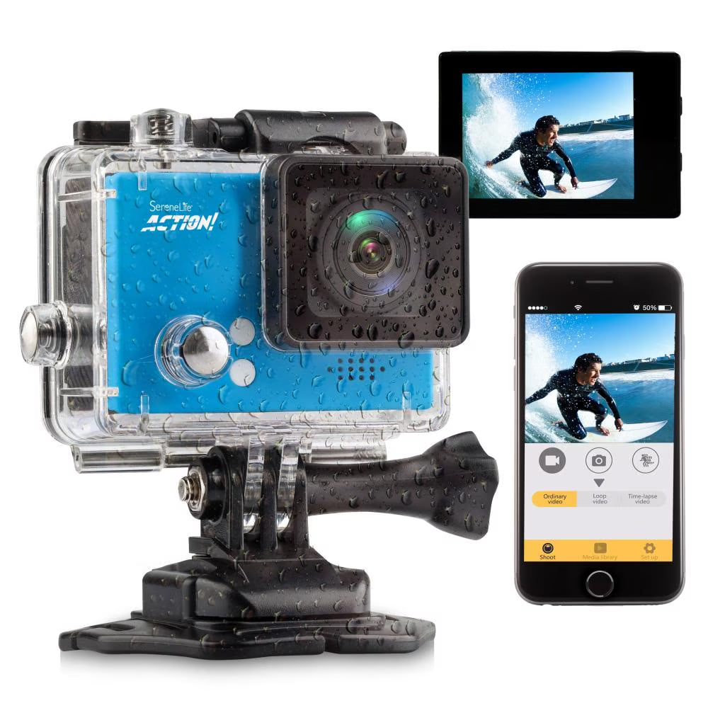 4K Ultra HD Wi-Fi Action Camera (Blue) O24085