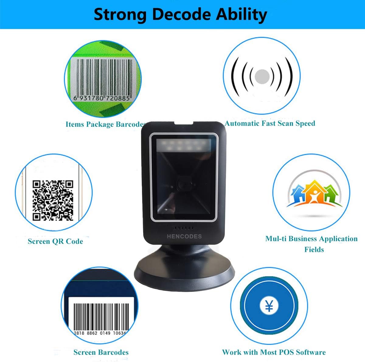 2D Barcode Scanner, USB, Pack of 2 S894