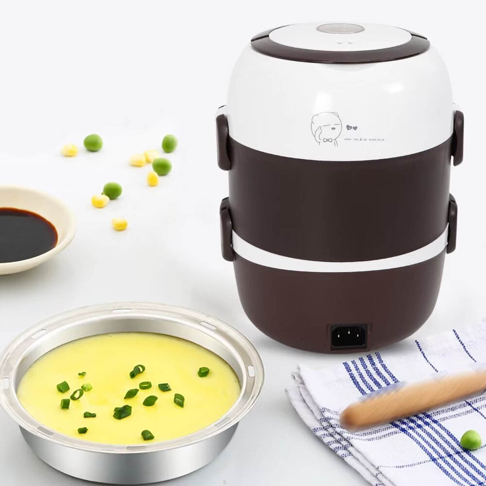 3 Layers 2L Electric Lunch Box Rice Cooker Stainless Steel P910842
