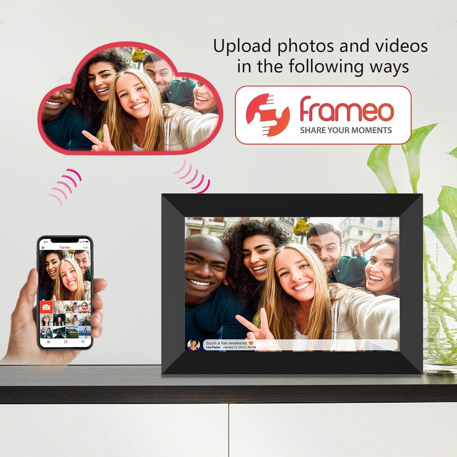 8 Inch Smart WiFi Digital Photo Frame with Touch Screen A6973