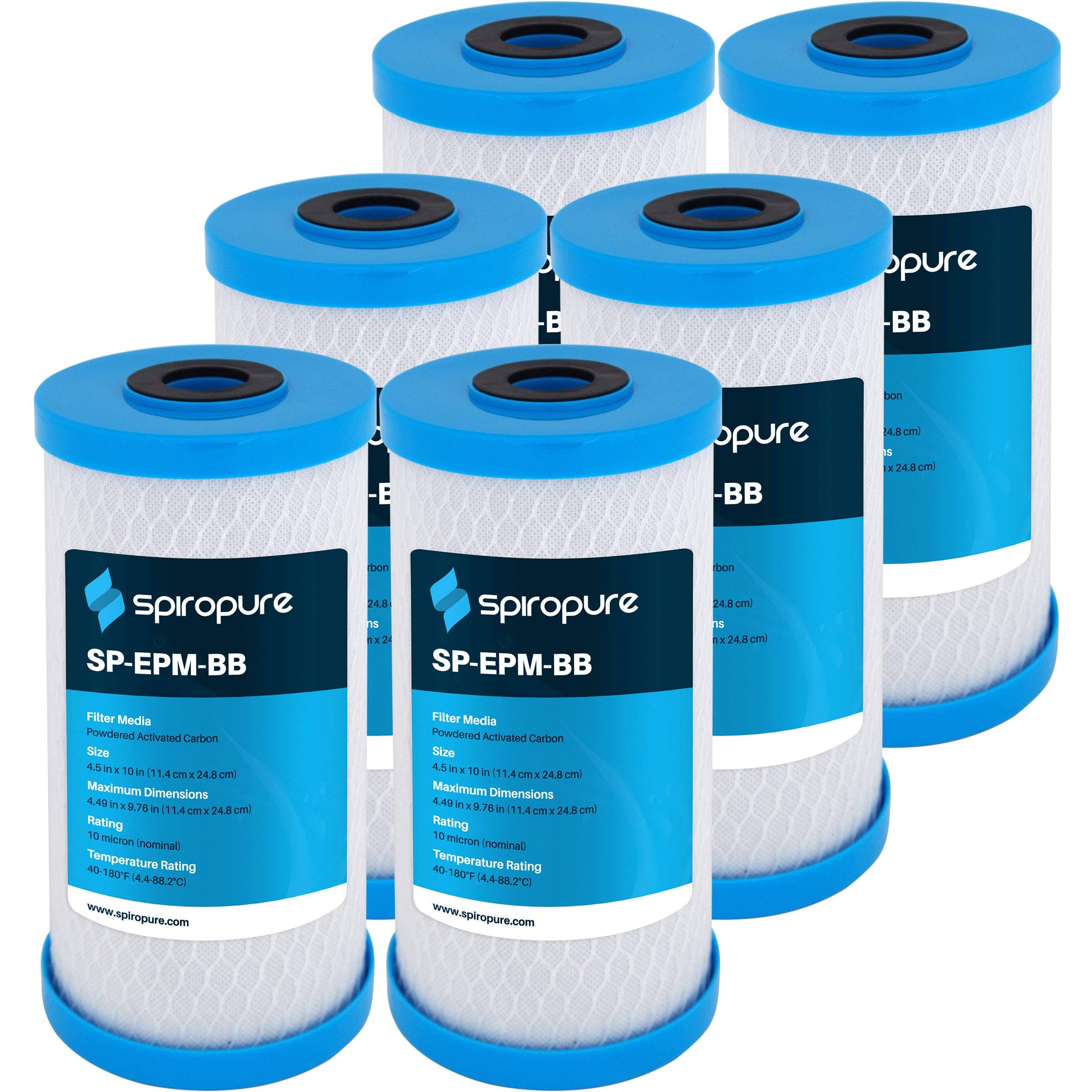 10x4.5 10 Micron NSF Carbon Water Filter Cartridge (6 Pack) V218080