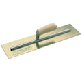 16x22 x 4-1/2x22 Golden Stainless Steel Cement Trowel with Wood Handle N458