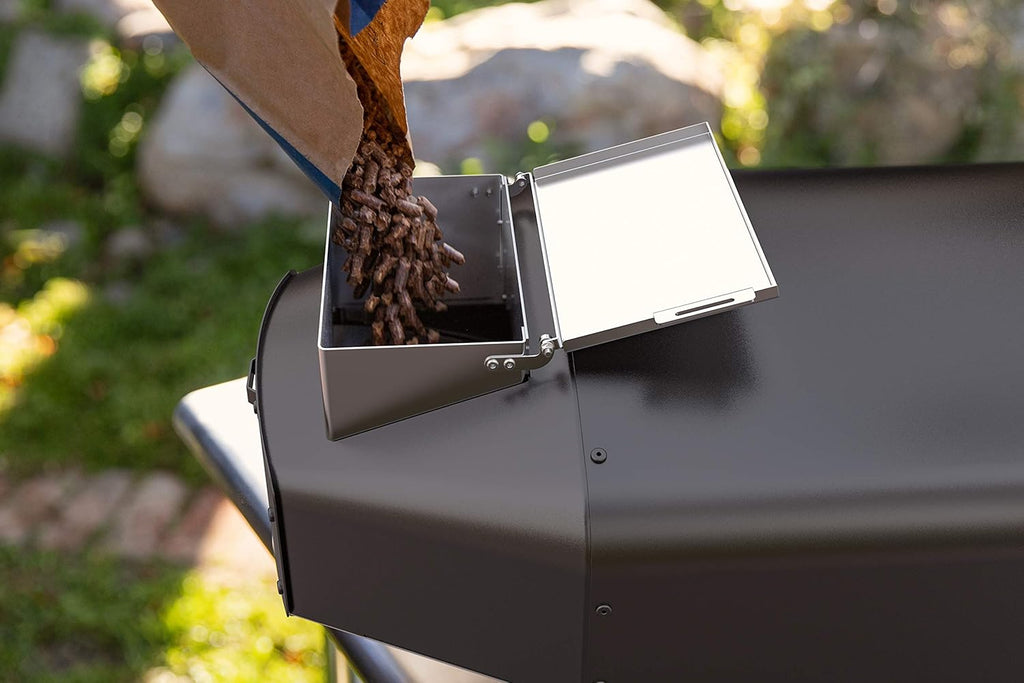 Black Portable Wood Pellet Pizza Oven with 13" Pizza Stone & Foldable Pizza Peel F3096