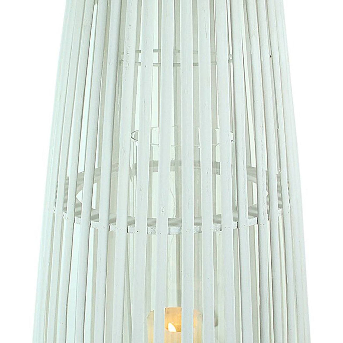 White Large Glass Hurricane Lantern R937637