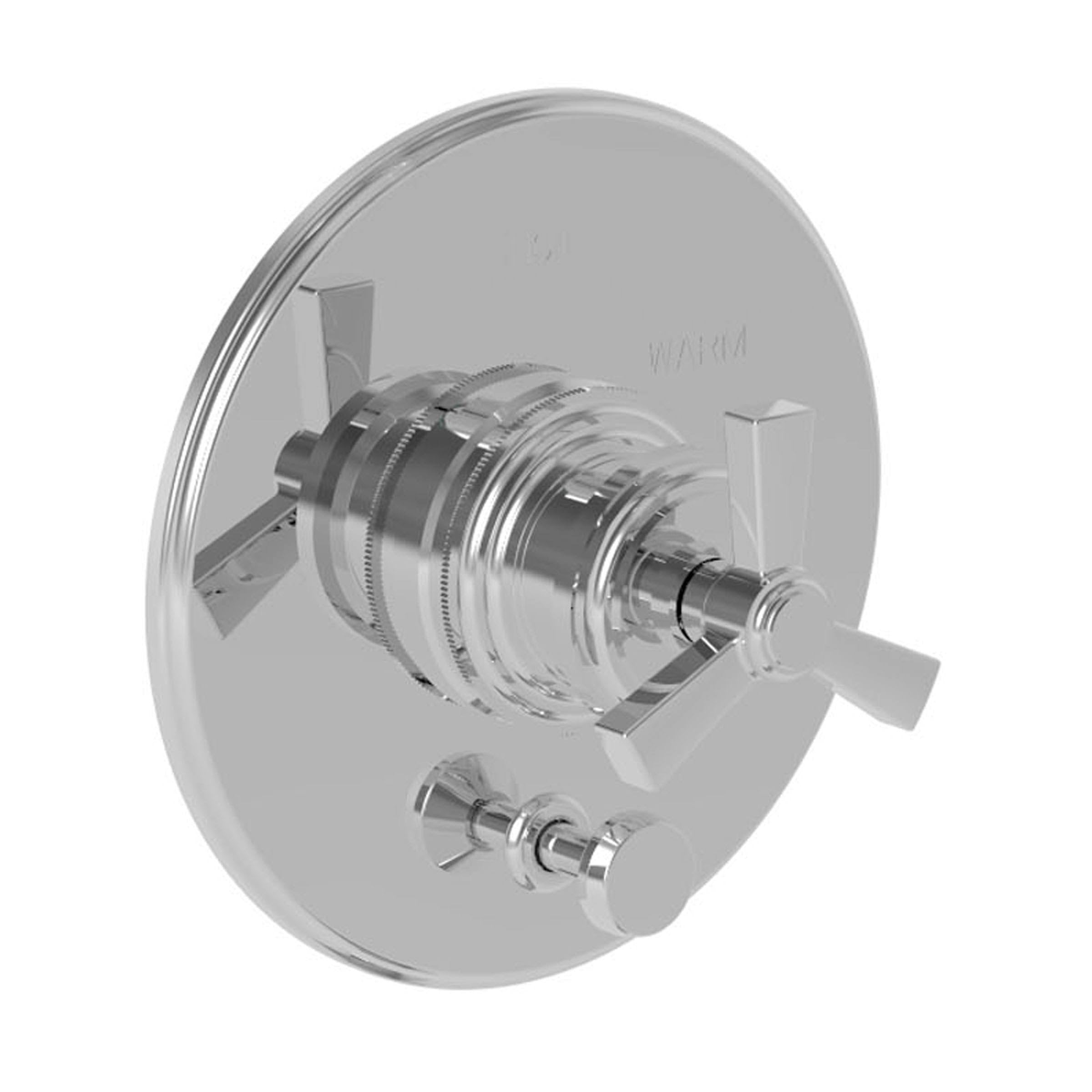 Polished Gold Tub and Shower Diverter Plate with Handle N23666