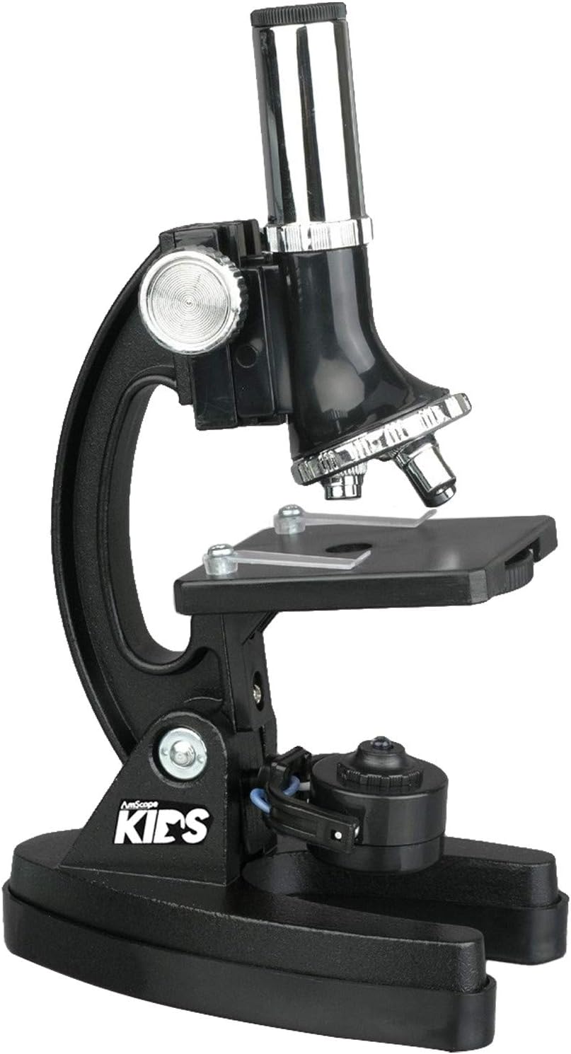 Kids Microscope Science Starter Kit with Set of 6 Experiment Cards Q918