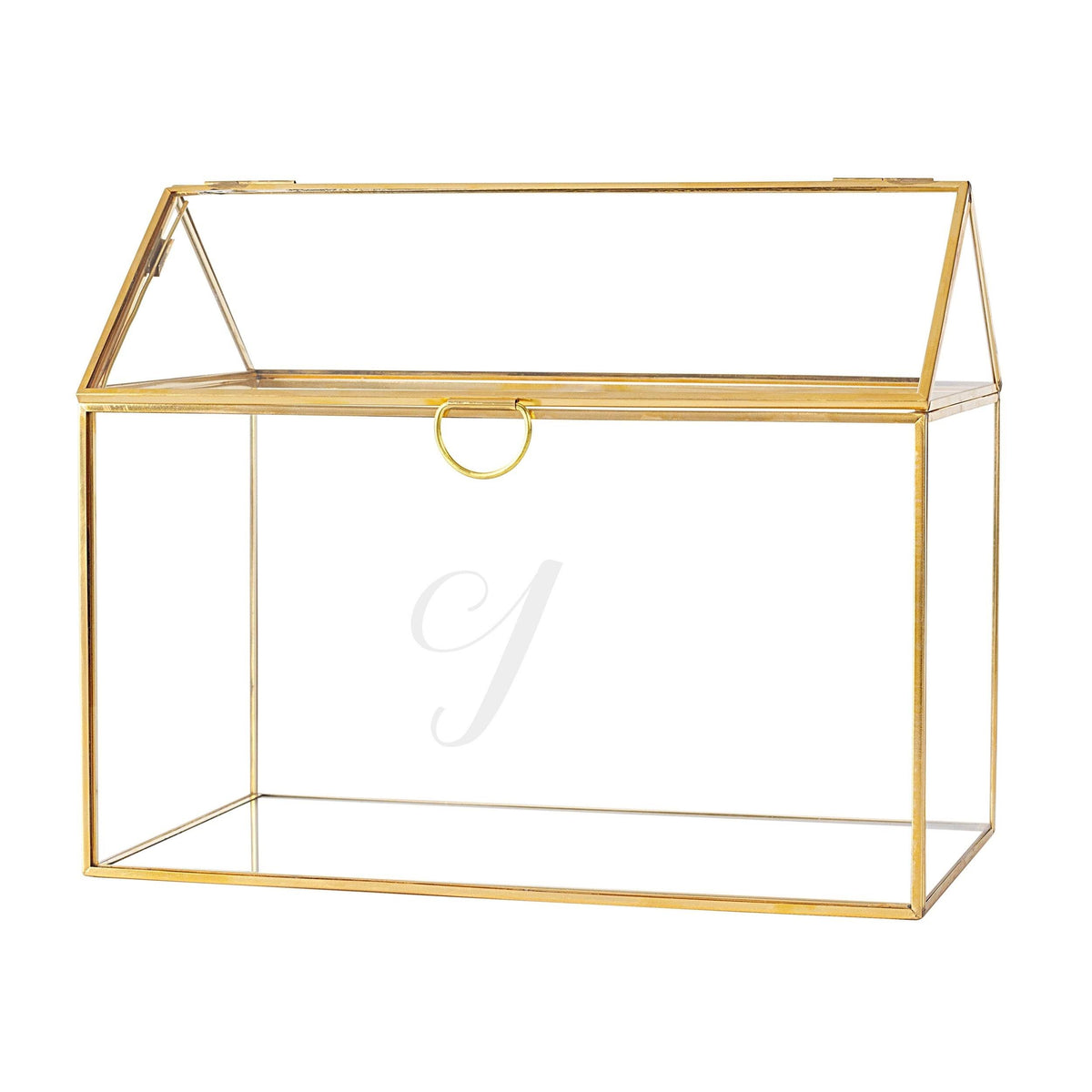 Gold Glass Terrarium Card Holder P540474