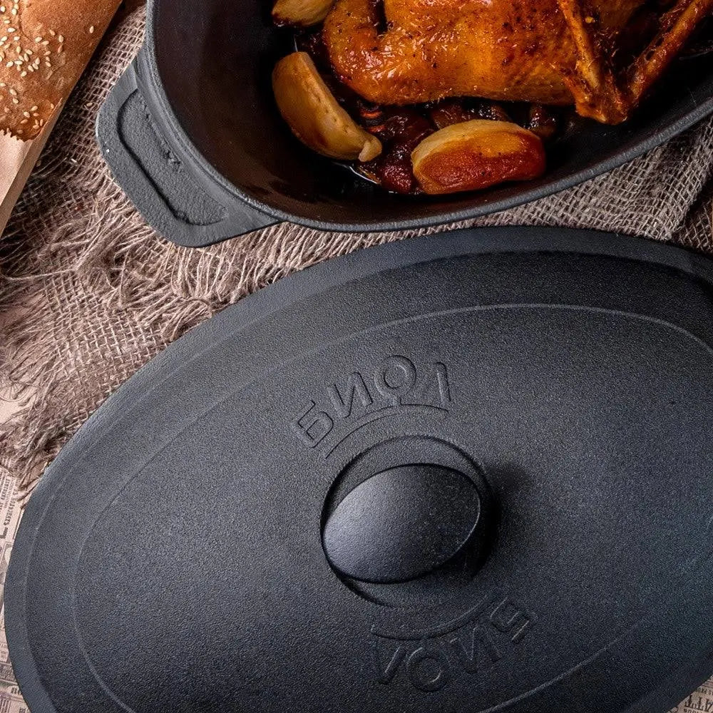 Cast Iron Roaster with Lid I63202