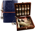 Wooden Box Witchcraft Travel Kit with Sage Incense and Rose Quartz Crystals S740824