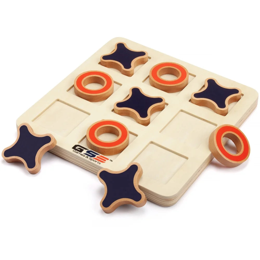 10" Wooden Tic-Tac-Toe Game Set D560