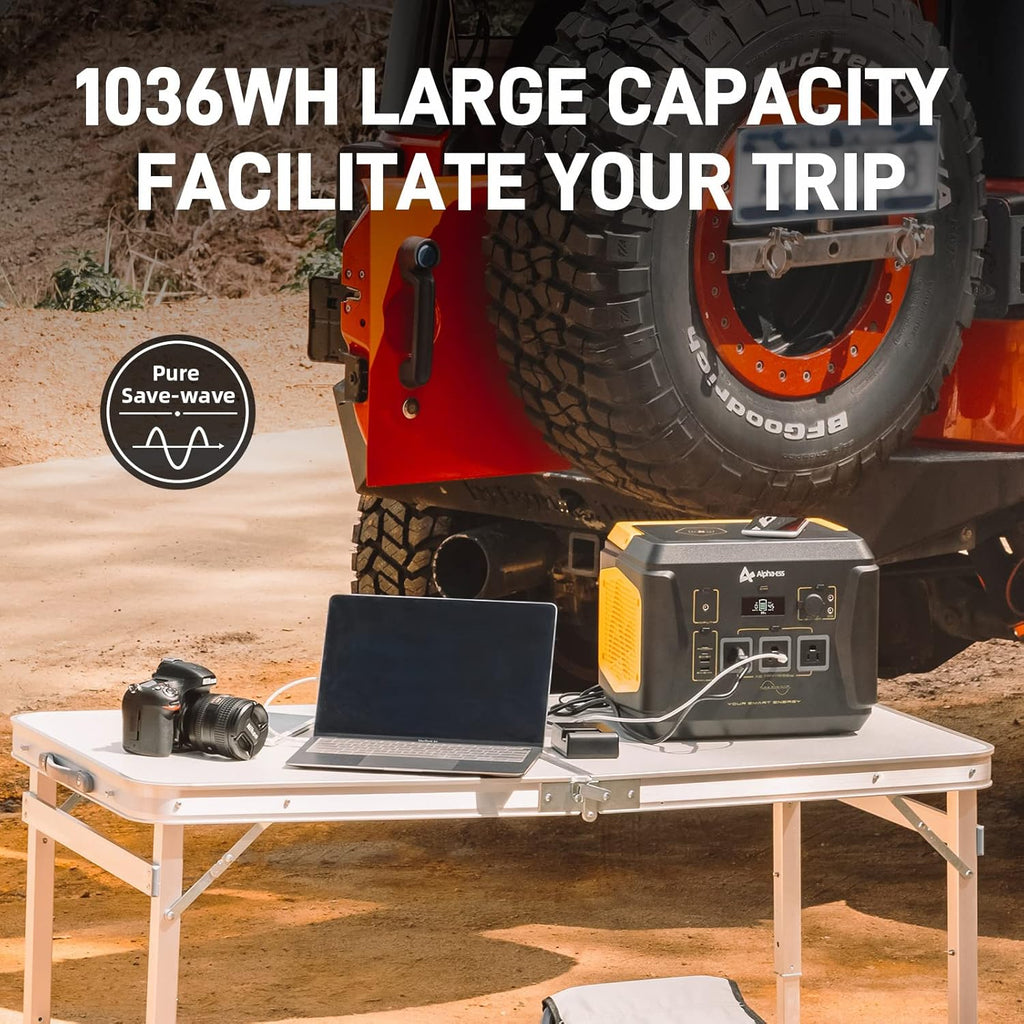 Portable Power Station 1000W Solar Generator 1036Wh G61458