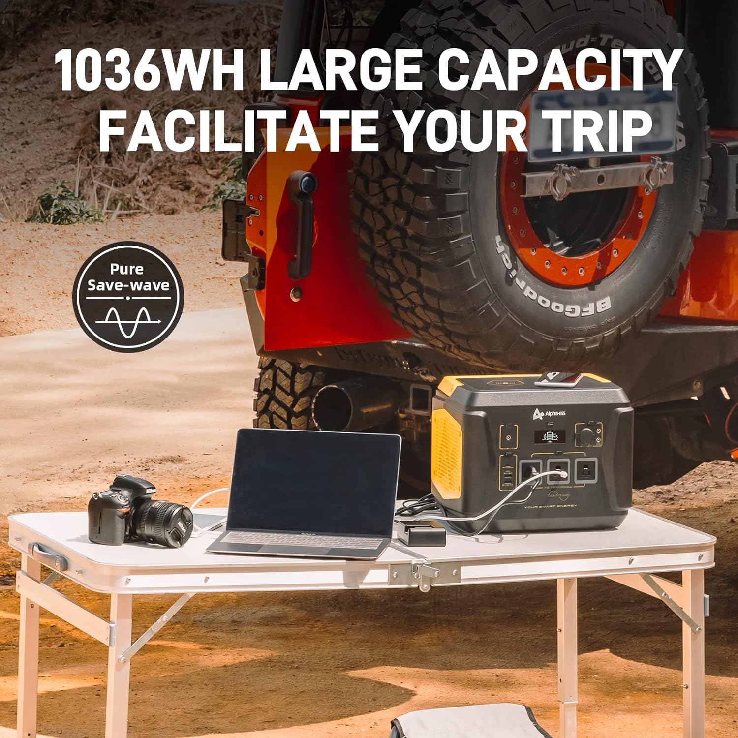 Portable Power Station 1000W Solar Generator 1036Wh G61458