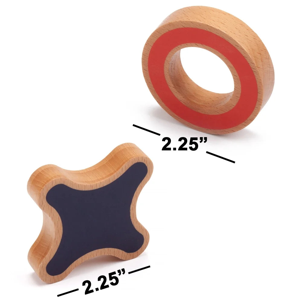 10" Wooden Tic-Tac-Toe Game Set D560