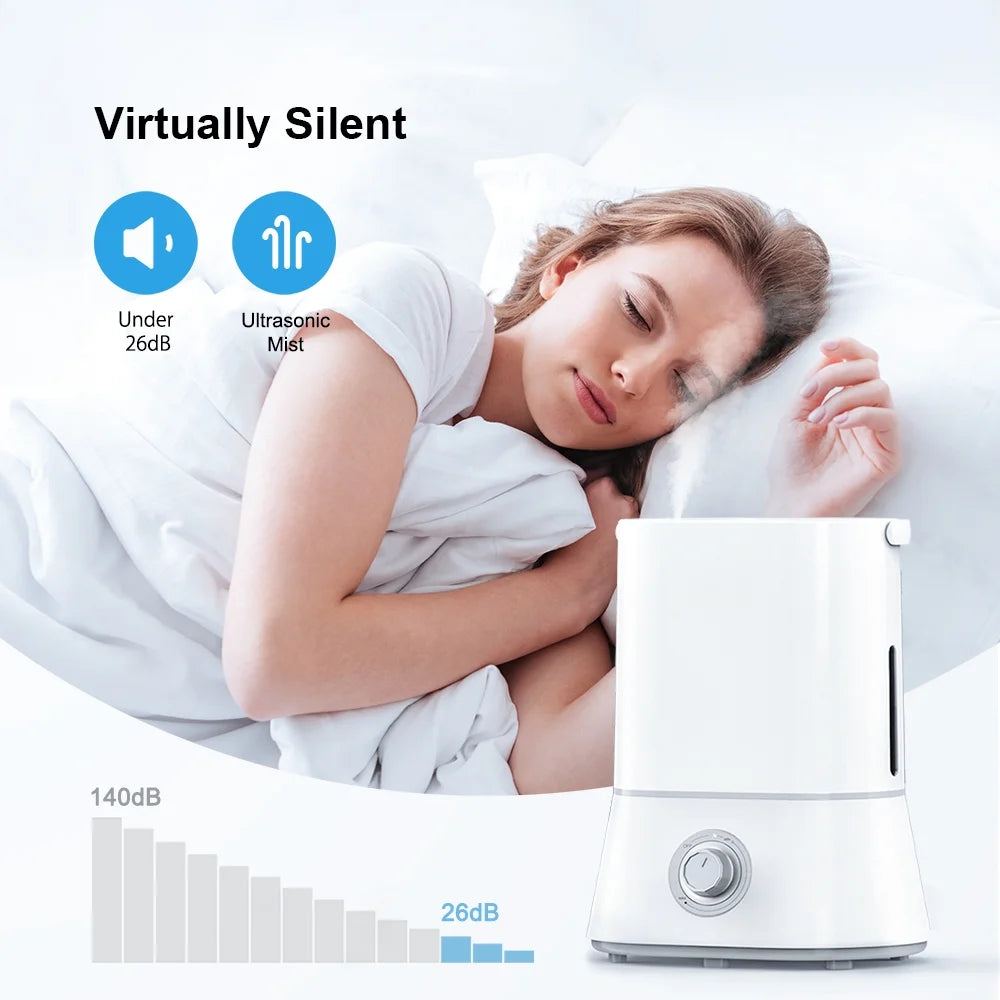 White 4L Ultrasonic Humidifier with 360° Nozzle Y90066