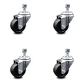Swivel Caster Set of 4 with 3x22 Wheels and 3/8x22 Stem D11738