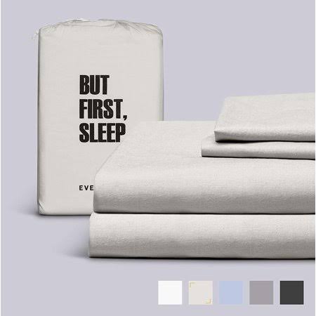 King 4 Piece Set 100% Cotton Percale Bed Sheets X686312