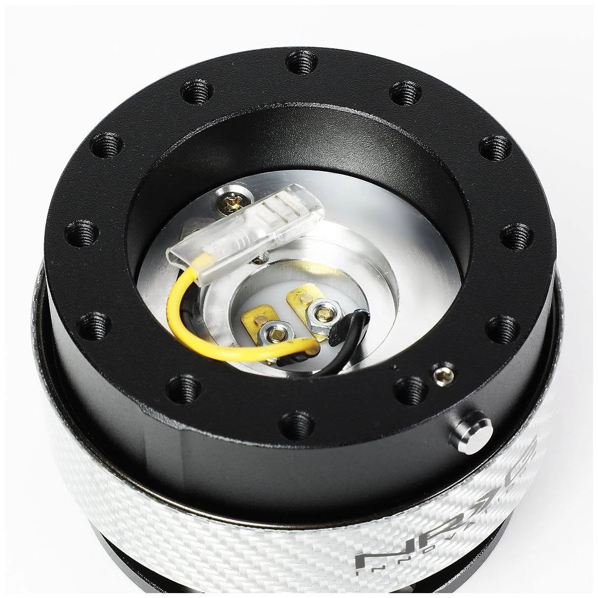 Steering Wheel Quick Release Adapter Black Silver Carbon Fiber T937007