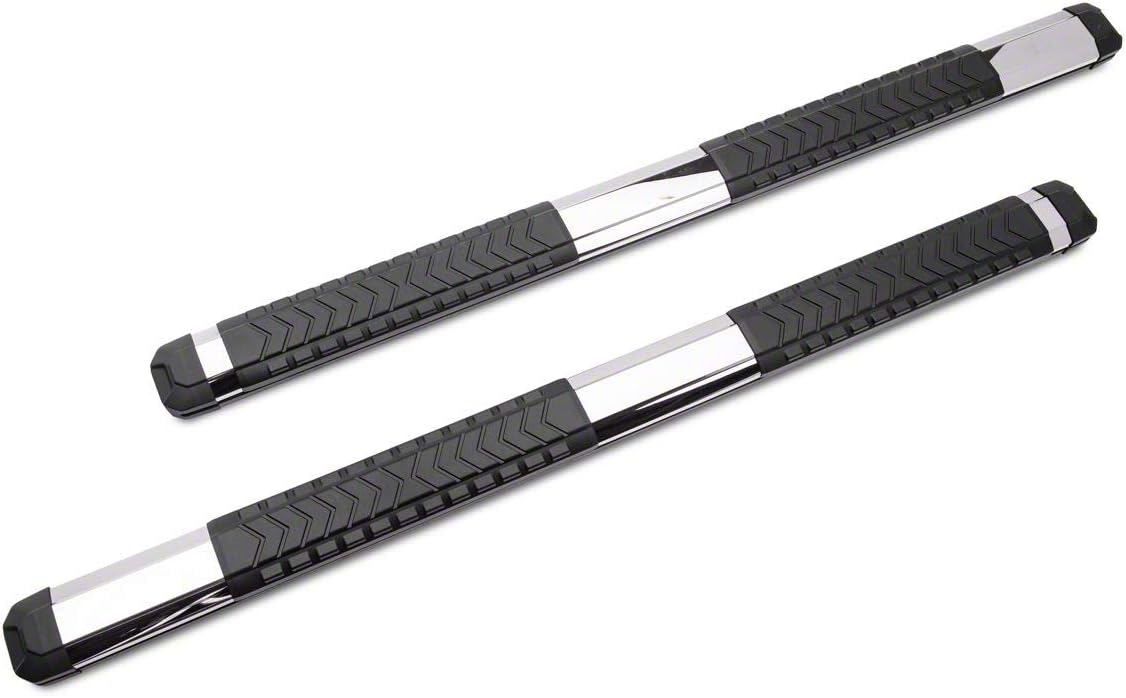 5-Inch Aluminum Side Step Bars with Stainless Cover Plates X502888